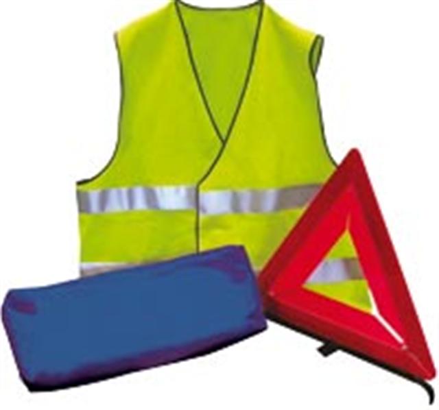 grossiste destockage kit gilet + triangles de signalisations 