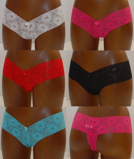 grossiste destockage Lot de 12 tangas en dentelle tres sexy
