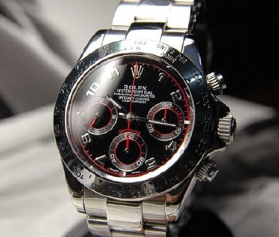 grossiste destockage montre rolex daytona cosmograph acier fond noir et rouge