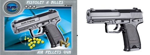 grossiste destockage PISTOLET+18 BILLES 15CM