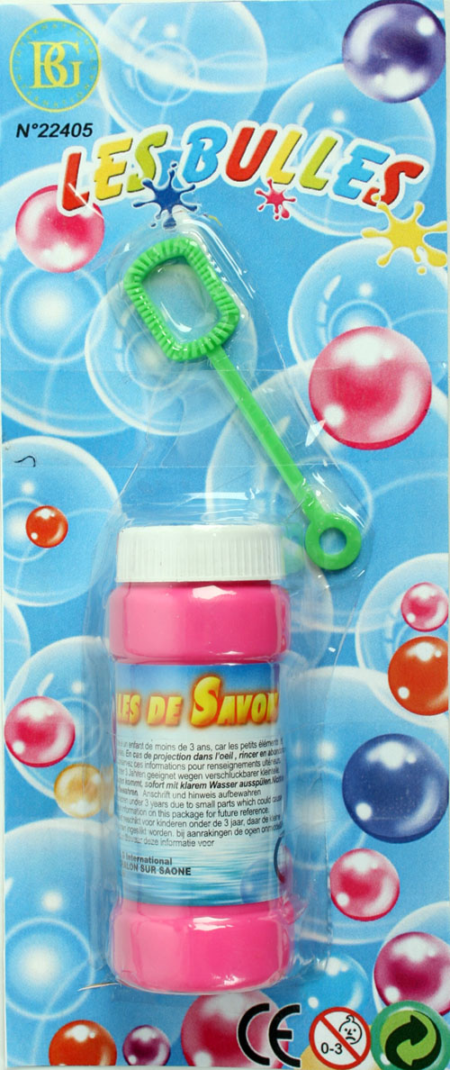 grossiste destockage BULLES DE SAVON 9CM 60ML
