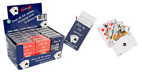 grossiste destockage JEU CARTES X54 LOT 18 PAQUETS