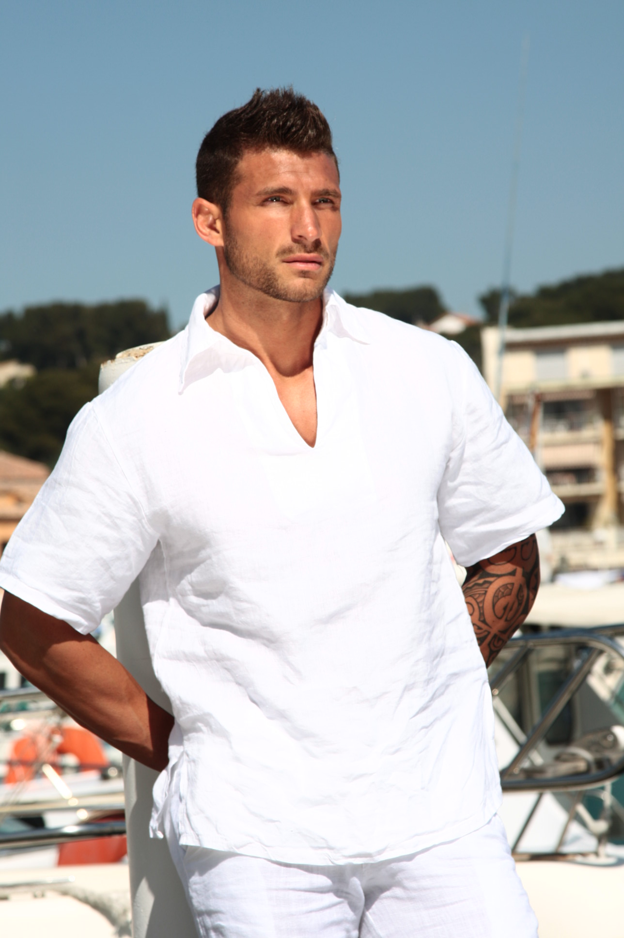 grossiste destockage TUNIQUE BASILE BLANC 