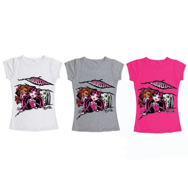 grossiste destockage Textile T-shirts Monster High